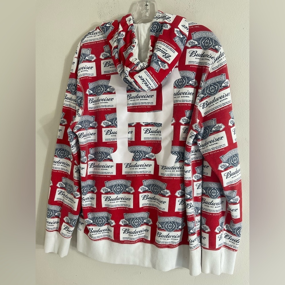 HUF Anheuser-Busch Budweiser Beer AOP limited ed. Collab. Hoodie Men Size Large